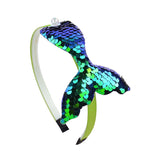 Inches Multi-layer Sequins Mermaid Headbands For Girls Rainbow Mermaid Pearls Hair Bands Handmade Headwear Hair