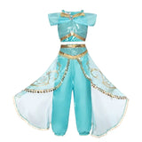 Girls Party Princess Dress Baby Girls Summer Elegant Long Sleeve Blue Dresses Birthday Party Fantasy Ball