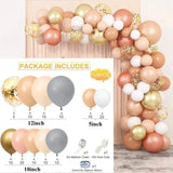 Silver Macaron Birthday Balloon Garland Arch Kit Party Foil Metal Balon Weding Baby Shower Birthday Party Decor Kids Adults