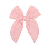 Solid Color Large Bowknot Hair Clips For Cute Girls Cotton Linen Handmade Hairpins Boutique Barrettes Kids Hair