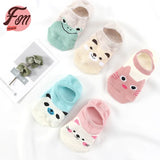 Piece=5 Pairs/lot Cute Animal Spring Women Socks Set Korean Style Funny Cat Dog Panda Low Cut Ankle Short Sox Happy