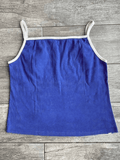 Embroidery Contrast Crop Cami Top-Outfit