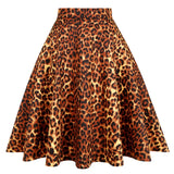 Women's A Line Black Swing Midi Skirt Runway Vintage Sundress Pinup 50s 60s Cotton High Waist School Daily Rockabilly