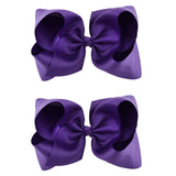 6'' Solid Color Grosgrain Ribbon Bows Hair Clips For Cute Girls Large Handmade Hairpins Barrettes Kids Hair