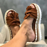 Summer Fashion Sandals Shoes Women Bow Summer Sandals Slipper Indoor Outdoor Flip-flops Beach Shoes Female