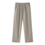 Women's 2025 New Double Flamingo Comfortable Linen And Suit Dress + Pants Set