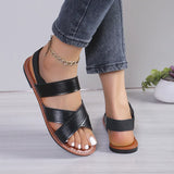 Zingj Style Flat Bottom Open Toe Sandals Female Summer New Comfortable Wear Casual Versatile Plus Size Women's