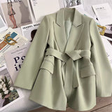 A Suit Jacket Woman In The Autumn Of 2025, The New Design Temperament Korean Version Of The Leisure Trend Green Suit