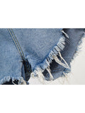 Summer Women A-line Denim Shorts Vintage Ladies Hot Short Pants High Waist Harajuku Streetwear Loose Wide-leg Jeans