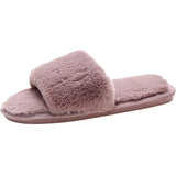 Zingj One Word Slippers Female Early Autumn 2023 New Cotton Slippers Home Indoor Fashion Warm Floor Cotton Slippers Female- Outfit