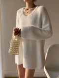 Zingj Desire Wind All-Match Sweater Autumn Winter Languid Lazy Senior Sense Loose Jacket Female Add Thick Warm Knit Sweater-Outfit