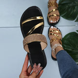 Cool Slippers Women's Fashion Water Drill Outdoor Summer Breathable Water Drill Casual Cool
