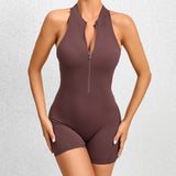 Zingj Right Line Tight With Zipper Sports Yoga Pants Honey Peach Hip Integrated Speed Dry Fold Healthy-Outfit