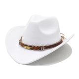 Women Vintage Cowboy Fluffy Hat with Rhinestone Ladies Girls Cowgirl Glitter Hat Cap Headwear for Fancy Dress Cosplay