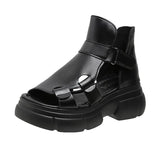 Sandals Female Muffin And Fish Mouth Hollowed-Out Sandals 2024 Summer New Roman Sandals