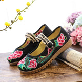 Zingj Shoes, Beef Tendon Bottom Loose Fat Feet Mother Shoes Grandma Shoes Grandma Shoes Embroidered Cloth Shoes Women's Singles