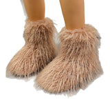 Hairy Boots Winter Warm Plus Velvet Boots Fashion Casual Snow Boots