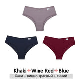 3PCS/Set Cotton Brazilian Panties Woman 2021 Female Panties Lingerie Sexy Thongs Woman Brazilian Pantys Plus Size