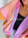 New Ins Ladies Autumn Coat ¡¤ Fresh Cotton Hoodie Color Hooded Oversized Jacket-Outfit