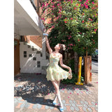 And Long Chiffon Necker A Dress Dress Women's 2025 Summer French