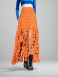Temperament Elegant And Advanced Sense Of 2025 Summer New Irregular Elegant Tassel Pure Color Skirt Long