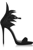 Women's Sandals With High Heels And Open Toes Covered With Anti-Suede Water Drill Banquet Party Shoes Are Sold Directly By