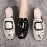 Women Slipper's 2021 Ladies Summer Slippers Shoes Women Low Heels Fashion Mules Summer Shoes Genuine Leather Large