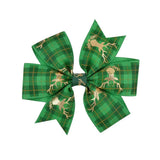 PC Christmas Hair Bow Clips Hair Swallowtail Bows Baby Girl Kids Hair Clips Boutique Bow Clips for Women Hair