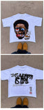 New Skull Print Mode Short-Sleeved Round-Collar Street Wash Hip-Hop Fashion Brand Retro Loose