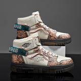 Men Sports Shoes High-top Graffiti SkateBoard Shoes Platform Sneakers Man Waterproof Men's Walking Shoes Zapatos