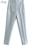 Women Pants High waist Pants Black White Pink Casual Trousers Woman Summer Fashion Trouser Funky Streetwear