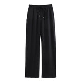 Straight Trousers 2025 Spring And Summer Tice With Tight High Waist Leisure Loose Broad Legs Trousers