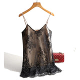Lace Spaghetti Strap Top Women Halter V Neck Basic Cami Sleeveless Satin Silk Tank Tops 2021 Summer Camisole Plus