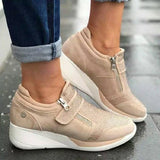 Zingj Women's Shoes Fall 2023 New Plus Size Rhinestone Casual Shoes Platform Plus Size Shoes- Outfit