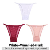 Transparent Floral Lace Panties Women Low-Waist Underpant Hollow Out Thong Female G-String Underwear Lingerie