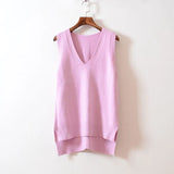 V Neck Sweater Knitted Sweater Women Sweaters Pullovers Autumn Winter FashionBasic Shirt Fitness Female Clothing