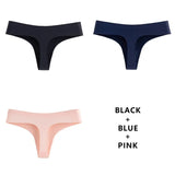 3Pcs/Lot Sexy Women Thongs G String Seamless Panties Low-Rise T-back Comfortable Lingerie Female Underwear Drop