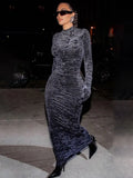 Women Fashion Long Sleeve Velvet Bodycon Black Pencil Long Dress 2022 Spring Autumn Clothes Wholesale Items For