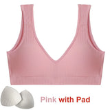 Women Tank Top Sexy Seamless Bra Padded Push Up Bralette Lingerie For Female Underwear Backless