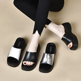 Zingj Slippers Women Wear 2024 New Summer Simple Temperament Open-Toed Muffin And