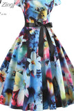Polka Dot Print Women Summer Dress Vintage Swing Rockabilly Robe Femme Elegant Party