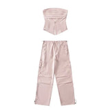 Zingj Trendy Women's Dress Spicy Girls Design Sense To Wear A Retro Sleeveless Blouse With A Solid Color Waist-Fitting Girdle And