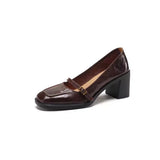 Autumn 2025, The New French Retro Wind Shallow Square Head Single Shoes Temperament High Heel With Mary Jane Women's