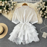 Zingj Chic Blouse Women's Autumn Wear New Lotus Leaf Edge Foreign Style Senior Design Sense Bow Tie Minority