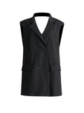 Summer Niche New Fashion Temperament V-Neck Bow Design Sense Sleeveless Short Suit Dress
