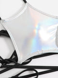 2024 New Sexy Hot Five-Star Drawstring Strap Split Swimsuit