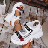 Sports Sandals Women Wear 2025 New Summer Drill Thick Bottom Magic Stick Soft Bottom Roman Beach