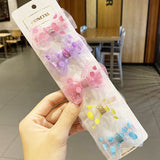New Cute Colorful Bow Hair Clips For Girls Sweet Headband Hair Ornament Barrettes Hairpin Kids Fashion Hair