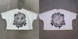Zingj Retro Men's Cartoon Hip-Hop Short-Sleeved Cotton T-Shirt American Kawayi Long Clothes Y2k Short Sleeves 102-0-Outfit