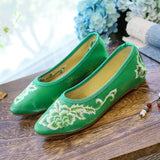 Zingj Shoes Single Shoes Spring And Autumn Fashion Embroidered Cloth Shoes Muller Women's Single Shoes Leisure A Foot